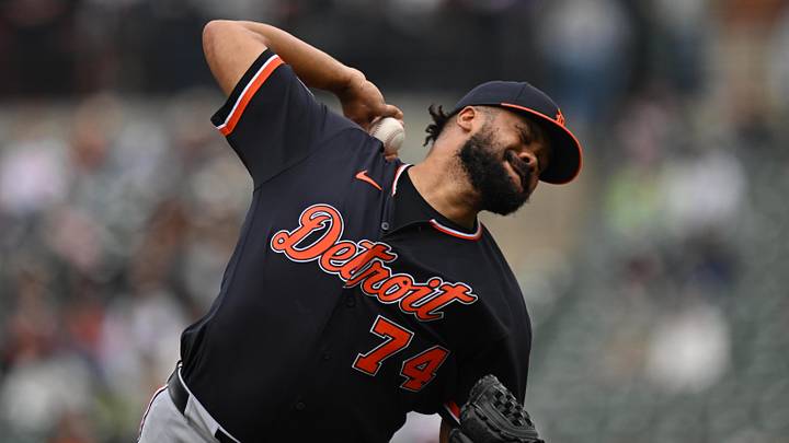Detroit Tigers pitcher Kenley Jansen (74) pitches at Oriole Park at Camden Yards.