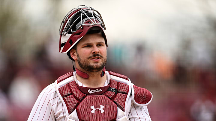 South Carolina baseball catcher Cole Messina
