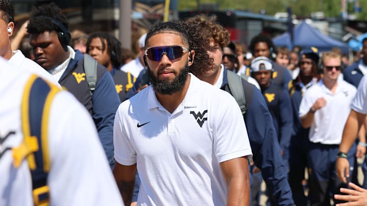 West Virginia University tight end Jacob Barrick