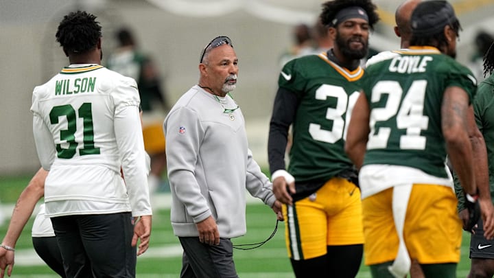 Green Bay Packers assistant head coach/special teams coordinator Rich Bisaccia is shown during organized team activities Wednesday, May 29, 2024 in Green Bay, Wisconsin.