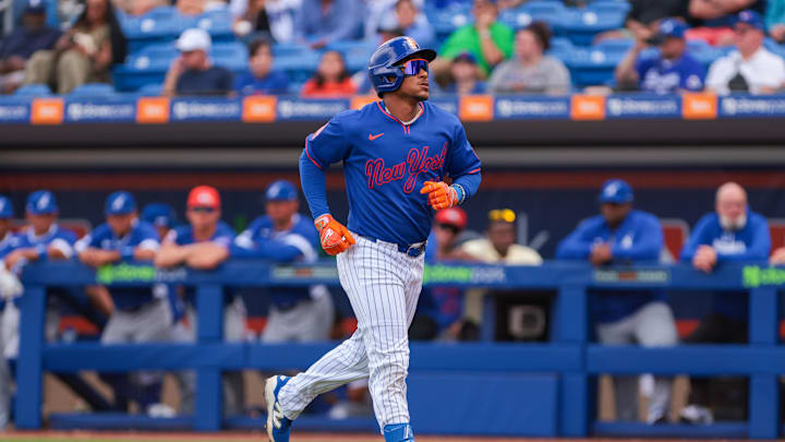Mar 3, 2026; Port St. Lucie, FL, USA; New York Mets designated hitter Jorge Polanco (11) returns to the dugout after his at bat against Nicaragua during the first inning at Clover Park. Mandatory Credit: Sam Navarro-Imagn Images Mar 3, 2026; Port St. Lucie, FL, USA; New York Mets designated hitter Jorge Polanco (11) returns to the dugout after his at bat against Nicaragua during the first inning at Clover Park. Mandatory Credit: Sam Navarro-Imagn Images