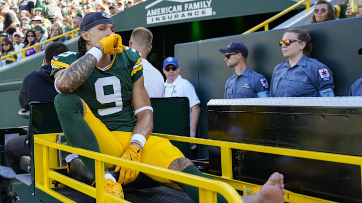 Green Bay Packers wide receiver Christian Watson.