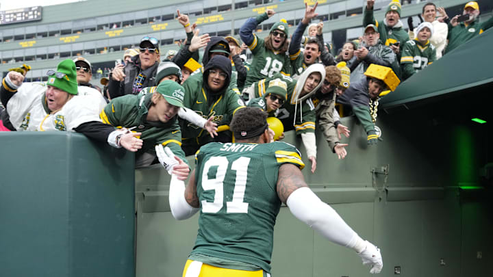 Green Bay Packers defensive lineman Preston Smith following an October 13 game against the Arizona Cardinals at Lambeau Field. 