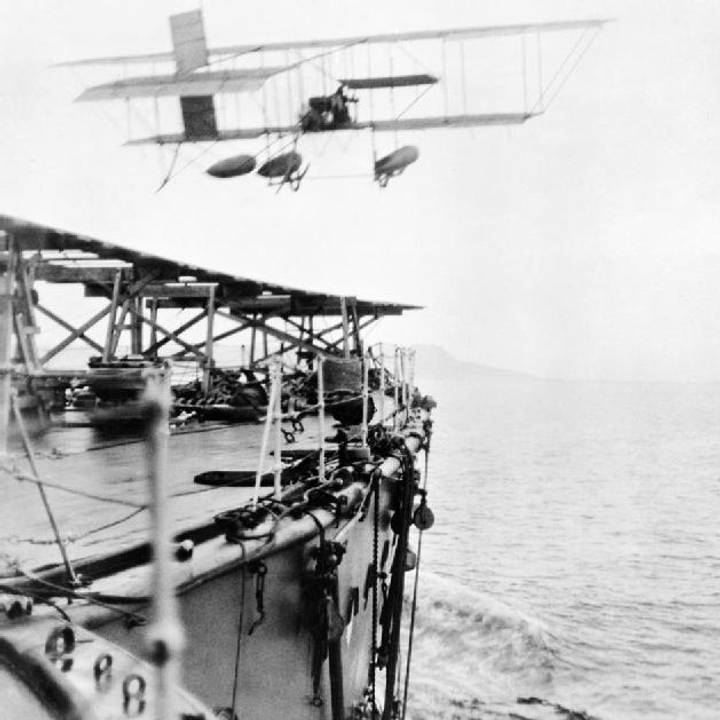 Commander Charles Rumney Samson piloted a plane from the HMS 'Hibernia.'