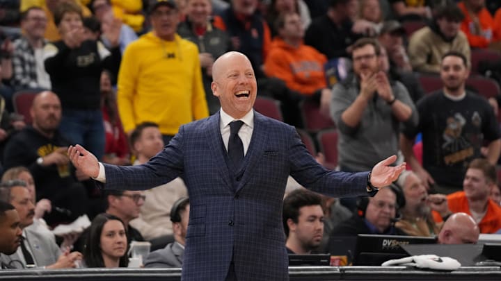 Mar 14, 2026; Chicago, IL, USA; UCLA Bruins head coach Mick Cronin reacts after being called for a technical against the Purdue Boilermakers during the first half at United Center. Mandatory Credit: David Banks-Imagn Images Mar 14, 2026; Chicago, IL, USA; UCLA Bruins head coach Mick Cronin reacts after being called for a technical against the Purdue Boilermakers during the first half at United Center. Mandatory Credit: David Banks-Imagn Images