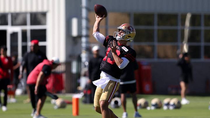 Aug 3, 2026; San Francisco, CA, USA; San Francisco 49ers quarterback Brock Purdy (13) throws during training camp at Levi's Stadium. Mandatory Credit: Sergio Estrada-Imagn Images Aug 3, 2026; San Francisco, CA, USA; San Francisco 49ers quarterback Brock Purdy (13) throws during training camp at Levi's Stadium. Mandatory Credit: Sergio Estrada-Imagn Images