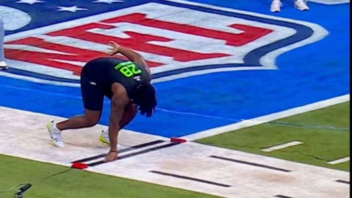 Missouri's Armand Membou ran the loudest 40-yard dash at the NFL scouting combine. 