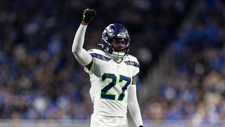 Riq Woolen of the Seattle Seahawks