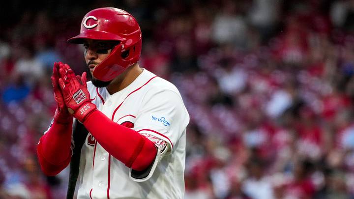 Cincinnati Reds catcher Jose Trevino (35) comes to the plate in the fourth inning of the MLB National League game between the San Diego Padres and the Cincinnati Reds at Great American Ball Park in Cincinnati on Tuesday, Sept. 1, 2026. Cincinnati Reds catcher Jose Trevino (35) comes to the plate in the fourth inning of the MLB National League game between the San Diego Padres and the Cincinnati Reds at Great American Ball Park in Cincinnati on Tuesday, Sept. 1, 2026.