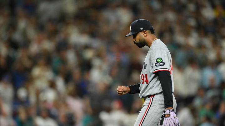 Minnesota Twins relief pitcher Yoendrys Gomez (94). Mandatory Credit: Steven Bisig-Imagn Images Minnesota Twins relief pitcher Yoendrys Gomez (94). Mandatory Credit: Steven Bisig-Imagn Images