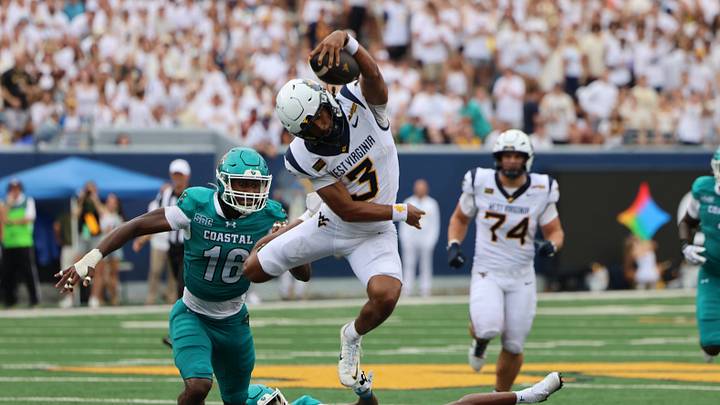 West Virginia University quarterback Michael Hawkins Jr.