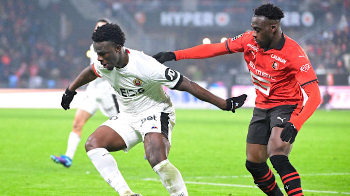 Arnaud Kalimuendo (r.) traf gegen Nizza Arnaud Kalimuendo (r.) traf gegen Nizza