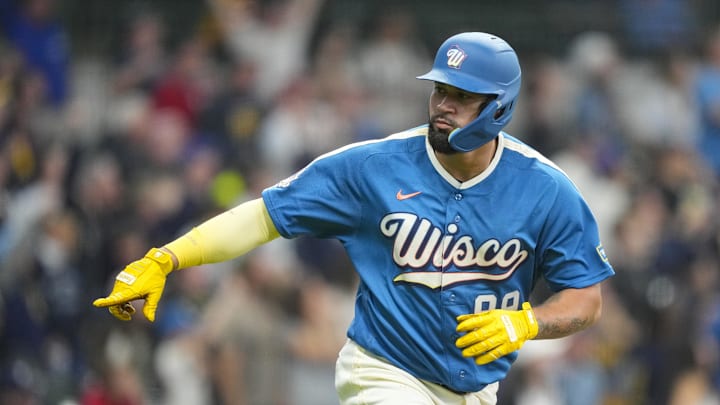 Milwaukee Brewers designated hitter Gary Sanchez is a solid prop target on April 16. Milwaukee Brewers designated hitter Gary Sanchez is a solid prop target on April 16.