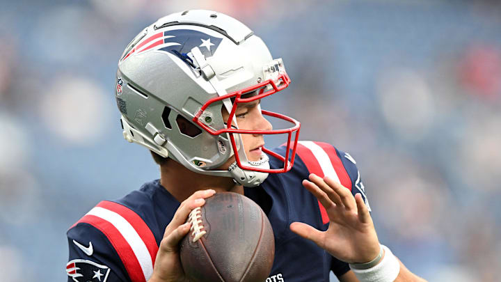 New England Patriots QB Drake Maye. Mandatory Credit: Brian Fluharty-Imagn Images
