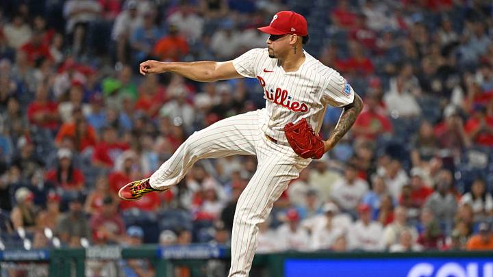 Sep 9, 2026; Philadelphia, Pennsylvania, USA; Philadelphia Phillies pitcher Jhoan Duran (59) throws a pitch during the ninth inning against the Houston Astros at Citizens Bank Park. Mandatory Credit: Eric Hartline-Imagn Images
