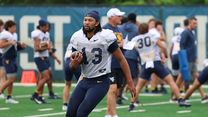 West Virginia University quarterback Jaylen Henderson