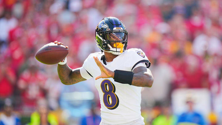 The Ravens officially will go without Lamar Jackson's services Sunday.
