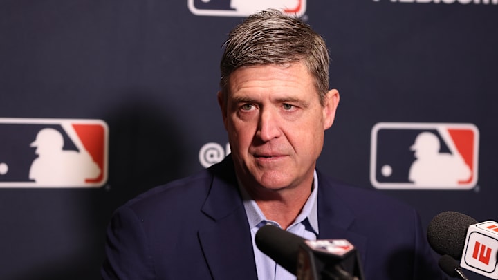 Seattle Mariners manager Dan Wilson speaks with the media at the Hilton Anatole during the 2024 MLB Winter Meetings on Dec. 10.