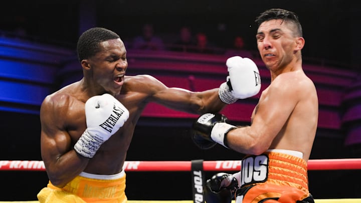 Abdullah Mason lands a left hand against Carlos Ornelas