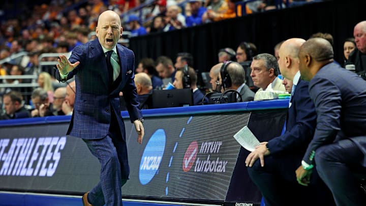 UCLA Bruins head coach reacts in the first round of the NCAA Tournament
