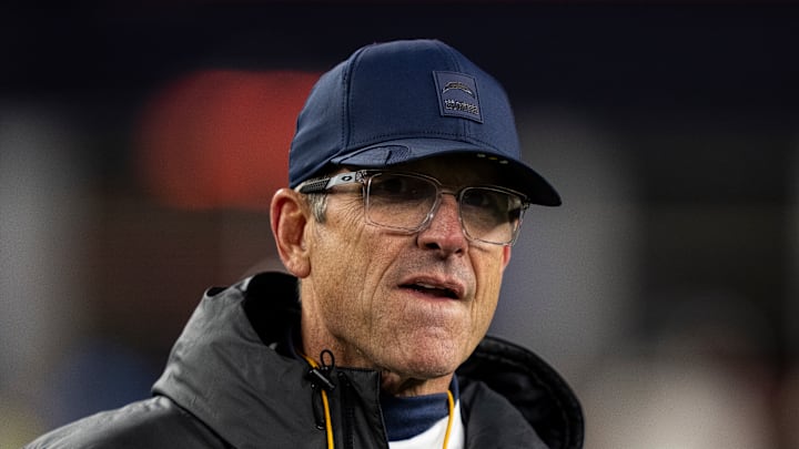 Los Angeles Chargers head coach Jim Harbaugh Los Angeles Chargers head coach Jim Harbaugh