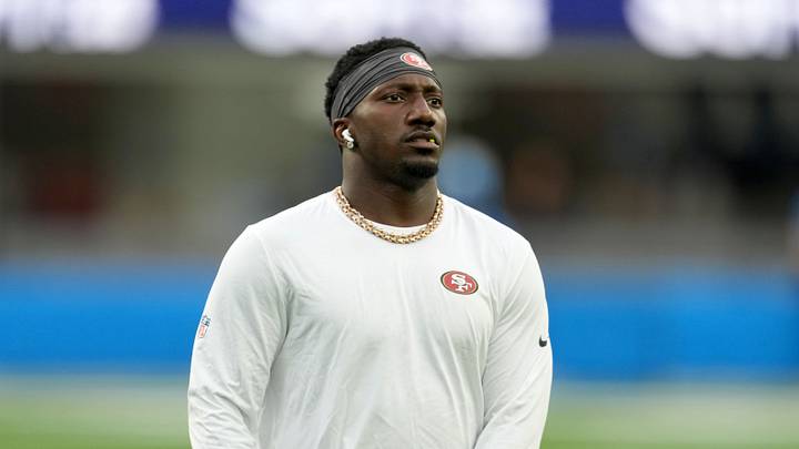 Aug 20, 2026; Inglewood, California, USA; San Francisco 49ers receiver Deebo Samuel (19) during the game against the Los Angeles Chargers at SoFi Stadium. Mandatory Credit: Kirby Lee-Imagn Images
