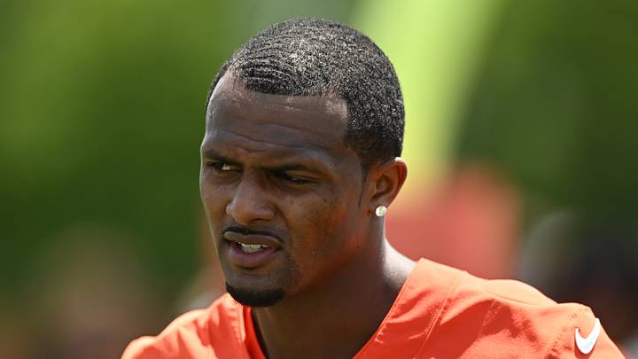 Cleveland Browns quarterback Deshaun Watson (4) during minicamp. Cleveland Browns quarterback Deshaun Watson (4) during minicamp.