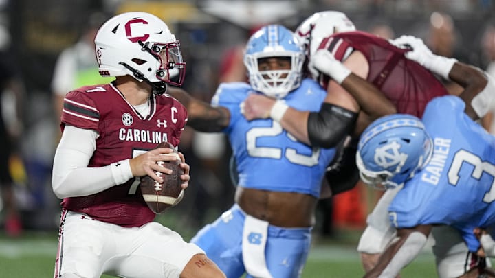 Sep 2, 2023; Charlotte, North Carolina, USA; South Carolina Gamecocks quarterback Spencer Rattler