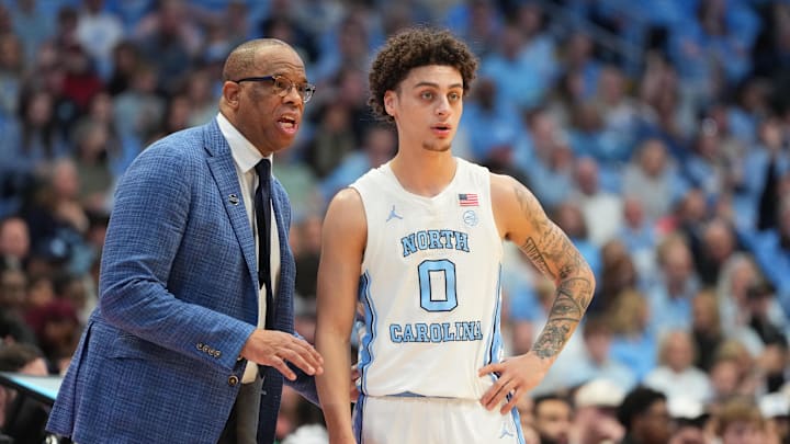 North Carolina Tar Heels head coach Hubert Davis 