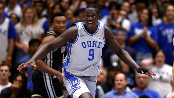 Army v Duke; Duke basketball center Khaman Maluach