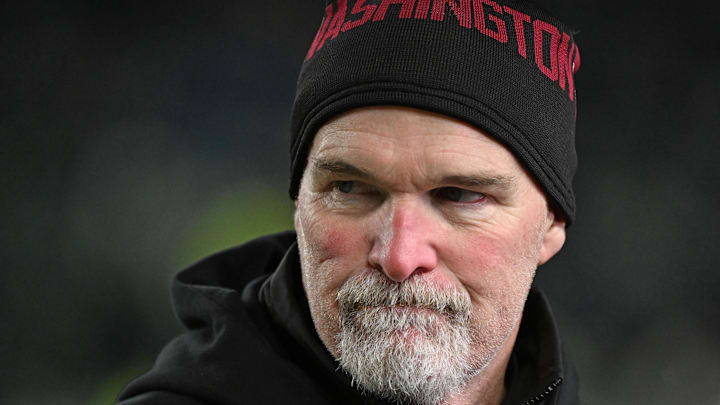 Washington Commanders head coach Dan Quinn against the Philadelphia Eagles at Lincoln Financial Field.