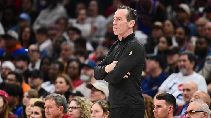 May 25, 2026; Cleveland, Ohio, USA; Cleveland Cavaliers head coach Kenny Atkinson looks on during the third quarter against the New York Knicks during game four of the eastern conference finals for the 2026 NBA playoffs at Rocket Arena. Mandatory Credit: Ken Blaze-Imagn Images May 25, 2026; Cleveland, Ohio, USA; Cleveland Cavaliers head coach Kenny Atkinson looks on during the third quarter against the New York Knicks during game four of the eastern conference finals for the 2026 NBA playoffs at Rocket Arena. Mandatory Credit: Ken Blaze-Imagn Images
