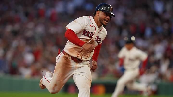 Jun 3, 2026; Boston, Massachusetts, USA; Boston Red Sox first baseman Willson Contreras (40) and designated hitter Masataka Yoshida (7) round the bases to score against the Baltimore Orioles in the fifth inning at Fenway Park. Mandatory Credit: David Butler II-Imagn Images Jun 3, 2026; Boston, Massachusetts, USA; Boston Red Sox first baseman Willson Contreras (40) and designated hitter Masataka Yoshida (7) round the bases to score against the Baltimore Orioles in the fifth inning at Fenway Park. Mandatory Credit: David Butler II-Imagn Images