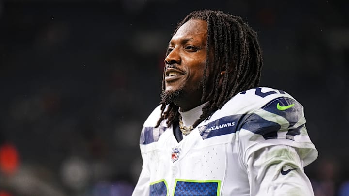 Riq Woolen of the Seattle Seahawks Riq Woolen of the Seattle Seahawks