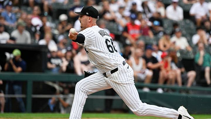 Aug 9, 2026; Chicago, Illinois, USA; Chicago White Sox pitcher Bryan Hudson (60) delivers the ball during the seventh inning against the Cleveland Guardians at Rate Field. Mandatory Credit: Matt Marton-Imagn Images Aug 9, 2026; Chicago, Illinois, USA; Chicago White Sox pitcher Bryan Hudson (60) delivers the ball during the seventh inning against the Cleveland Guardians at Rate Field. Mandatory Credit: Matt Marton-Imagn Images