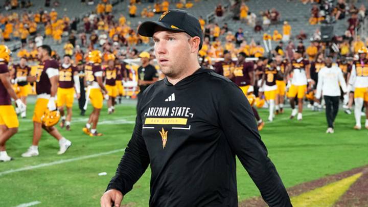 Sep 5, 2026; Tempe, Arizona, USA; Arizona State Sun Devils head coach Kenny Dillingham after the game against the Morgan State Bears at Mountain America Stadium. Sep 5, 2026; Tempe, Arizona, USA; Arizona State Sun Devils head coach Kenny Dillingham after the game against the Morgan State Bears at Mountain America Stadium.