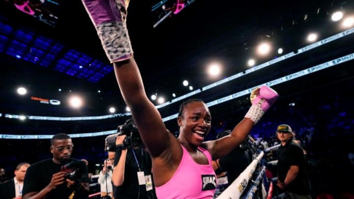 Shields celebrates after defeating Lepage-Joanisse to win heavyweight and light heavyweight titles Shields celebrates after defeating Lepage-Joanisse to win heavyweight and light heavyweight titles