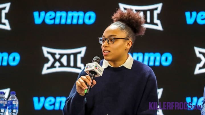 Olivia Miles at the PayPal Panel at Big 12 Media Days