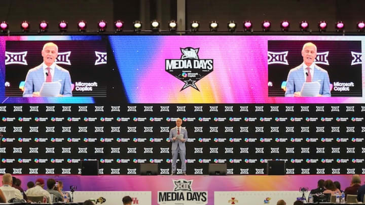 Brett Yormark speaking at Big 12 Media Days 