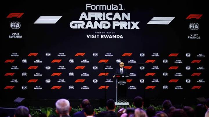 El CEO de la F1, SDtefano Domenicali, anuncia el regreso de la F1 a África. El CEO de la F1, SDtefano Domenicali, anuncia el regreso de la F1 a África.