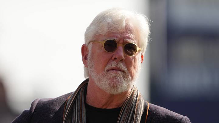 San Francisco, California, USA; San Francisco Giants television sportscaster Mike Krukow before the game against the New York Yankees at Oracle Park. Mandatory Credit: Darren Yamashita-Imagn Images