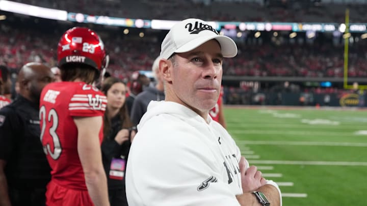 Utah Utes head coach Morgan Scalley.