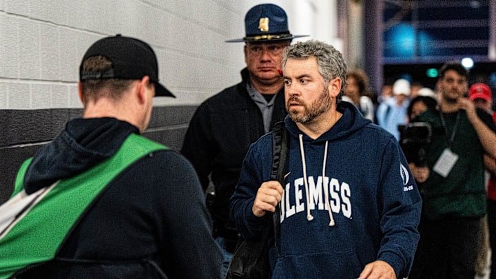 Ole Miss head coach Pete Golding walks into the stadium before the Sugar Bowl and College Football Playoff quarterfinals at Caesars Superdome in New Orleans, La., on Thursday, Jan. 1, 2026.