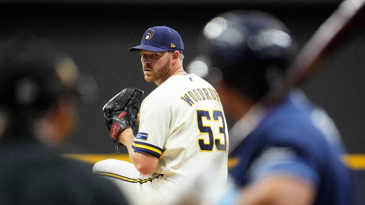 Mar 31, 2026; Milwaukee, Wisconsin, USA; Milwaukee Brewers pitcher Brandon Woodruff (53) delivers a pitch against the Tampa Bay Rays in the first inning at American Family Field. Mandatory Credit: Michael McLoone-Imagn Images Mar 31, 2026; Milwaukee, Wisconsin, USA; Milwaukee Brewers pitcher Brandon Woodruff (53) delivers a pitch against the Tampa Bay Rays in the first inning at American Family Field. Mandatory Credit: Michael McLoone-Imagn Images