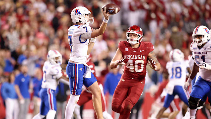 Arkansas Razorbacks defensive lineman Landon Jackson (40).