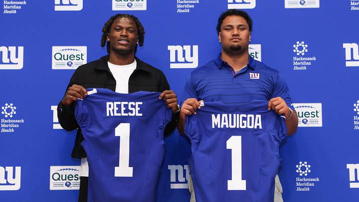 New York Giants draft picks Arvell Reese and Francis Mauigoa 