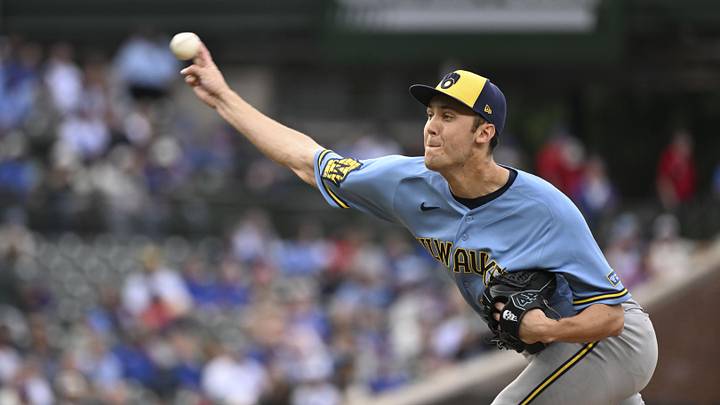 May 19, 2026; Chicago, Illinois, USA; Milwaukee Brewers pitcher Jacob Misiorowski (32) delivers the ball against the Chicago Cubs during the first inning at Wrigley Field. Mandatory Credit: Matt Marton-Imagn Images May 19, 2026; Chicago, Illinois, USA; Milwaukee Brewers pitcher Jacob Misiorowski (32) delivers the ball against the Chicago Cubs during the first inning at Wrigley Field. Mandatory Credit: Matt Marton-Imagn Images