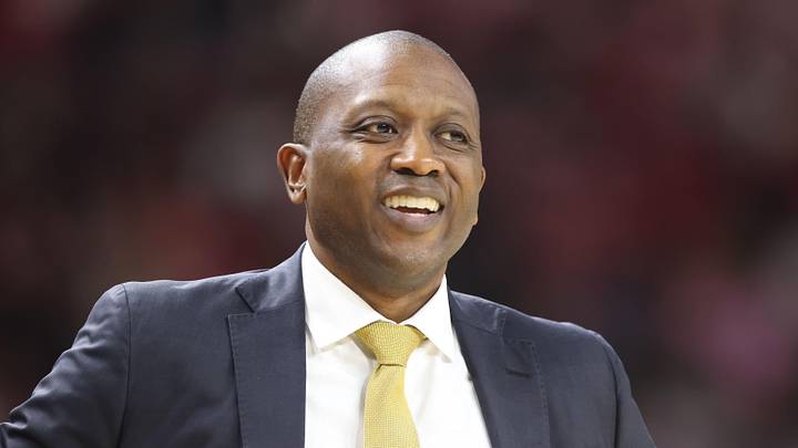 Feb 21, 2026; Fayetteville, Arkansas, USA; Missouri Tigers head coach Dennis Gates during the second half against the Arkansas Razorbacks at Bud Walton Arena. Arkansas won 94-86. Mandatory Credit: Nelson Chenault-Imagn Images