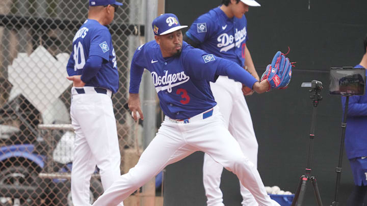 Feb 13, 2026; Glendale, AZ, USA; Los Angeles Dodgers pitcher Edwin Diaz (3) throws in the bullpen during spring training camp. Mandatory Credit: Rick Scuteri-Imagn Images Feb 13, 2026; Glendale, AZ, USA; Los Angeles Dodgers pitcher Edwin Diaz (3) throws in the bullpen during spring training camp. Mandatory Credit: Rick Scuteri-Imagn Images