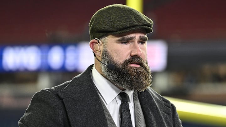 Jason Kelce will serve as an on-course reporter during the Par 3 contest at Augusta National on Wednesday. Jason Kelce will serve as an on-course reporter during the Par 3 contest at Augusta National on Wednesday.